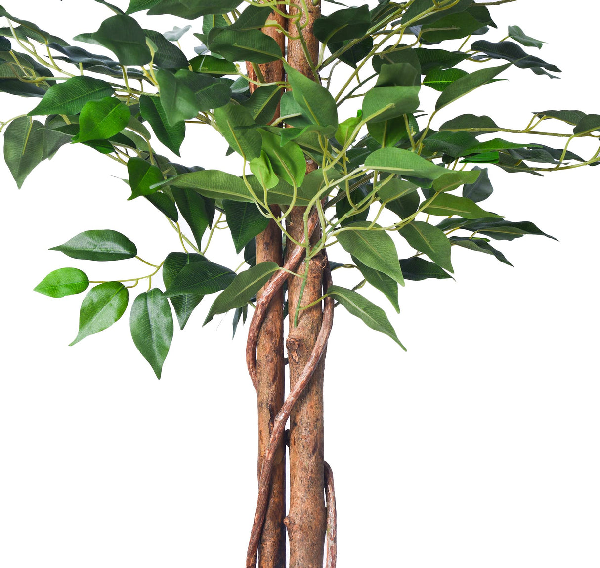 HAIHONG 2Packs 4FT Artificial Ficus Tree, Fake Plants with Sturdy Plastic Nursery Pot,Faux Ficus Trees for Home Office Living Room Indoor Outdoor Decor Perfect Housewarming Gift (4FT-2Packs) HAIHONG
