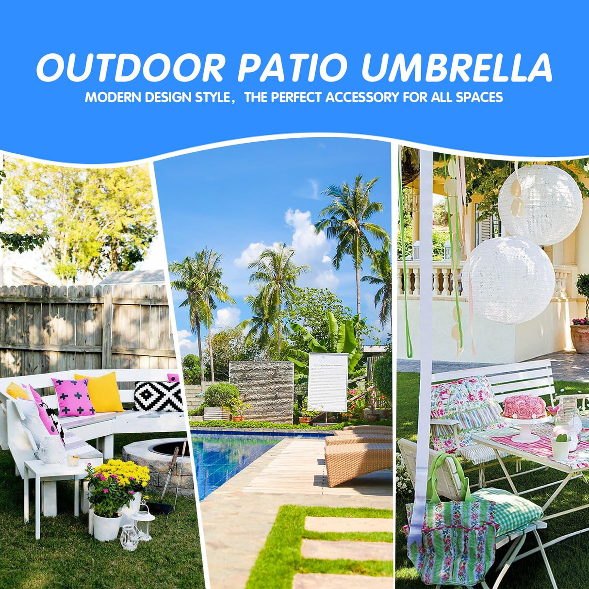 GDY 7.5FT Patio Umbrella Outdoor Table Umbrella,Market Umbrella with Push Button Tilt and Crank for Garden, Lawn, Deck, Backyard & Pool (Beige) GDY