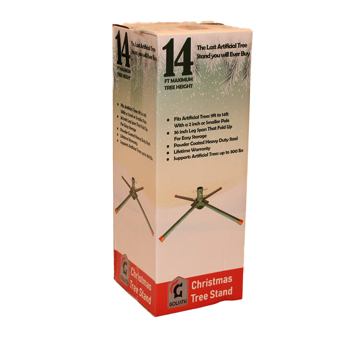 Goliath Welded Steel Artificial Christmas Tree Stand for Artificial Trees 8 to 14 Foot with a 3/4 inch to 2 inch Diameter (Width) Pole. Goliath