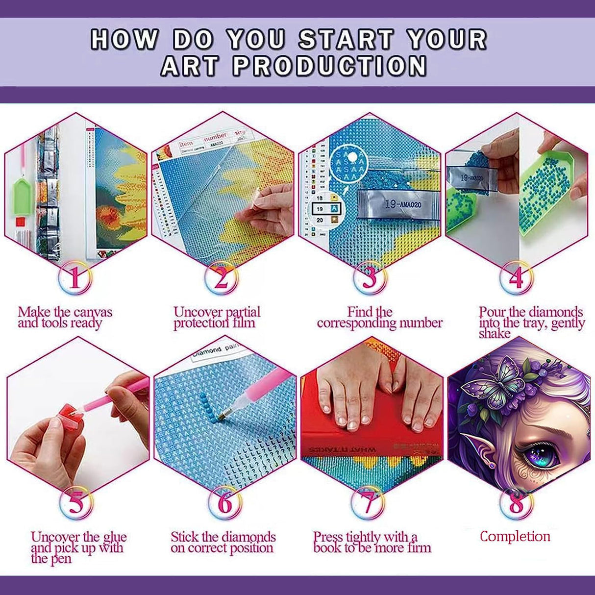 Fairy Diamond Painting Kits for Adults - Fairy Diamond Art Kits for Adults, Elf Girl Gem Art Kit for Adult DIY Crafts Kit for Gift Home Wall Decor Gifts (14x14 inch) xackcme