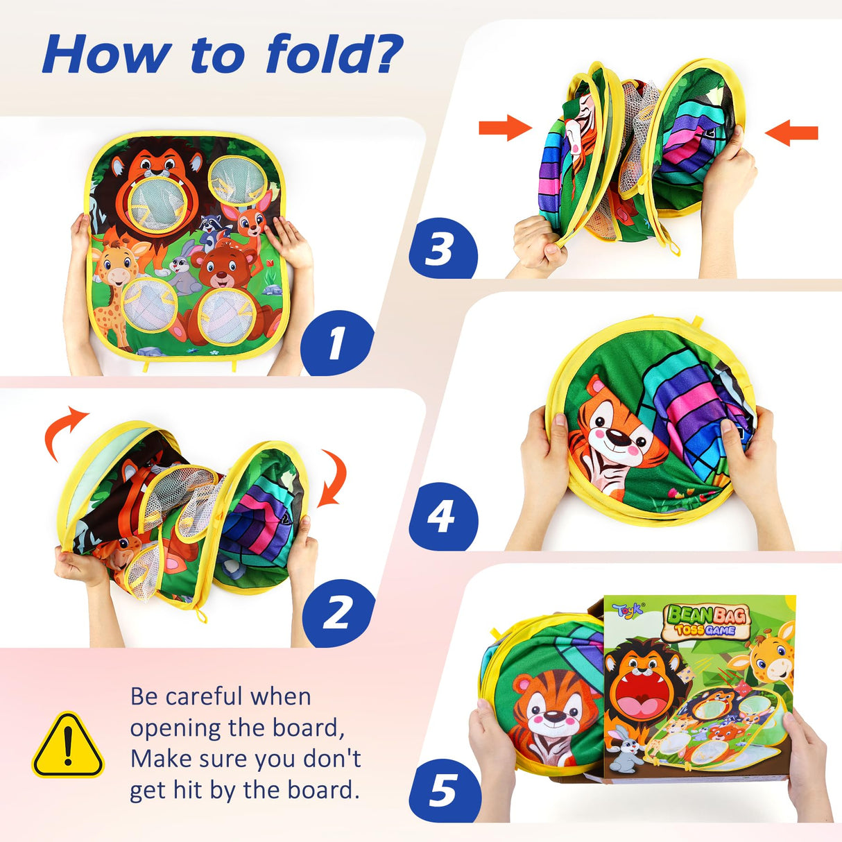 Animal Bean Bag Toss Game Toy Outdoor Toss Game, Family Party Party Supplies for Kids, Gift for Boys Birthday or Christmas for Toddlers Ages 3 4 5 6 Year Old Toyk