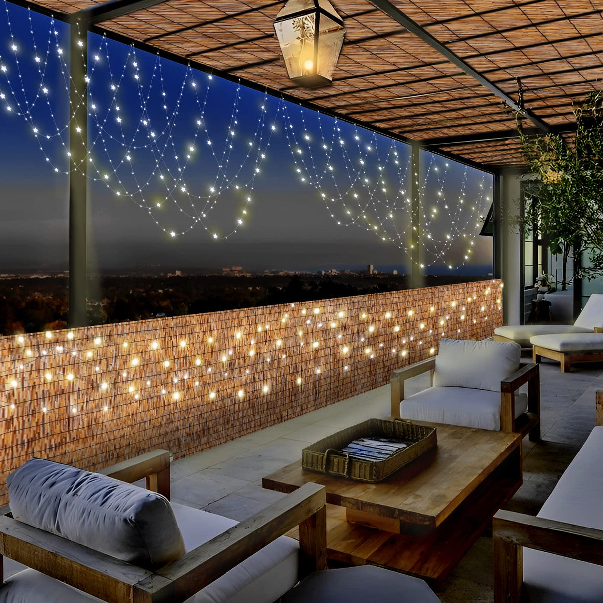 ZNCMRR Natural Reed Fencing Rolls,4FT X 16.4FT Reed Screen Curtain Balcony Reed Fence for Outdoor Backyard Patio(Brown) ZNCMRR