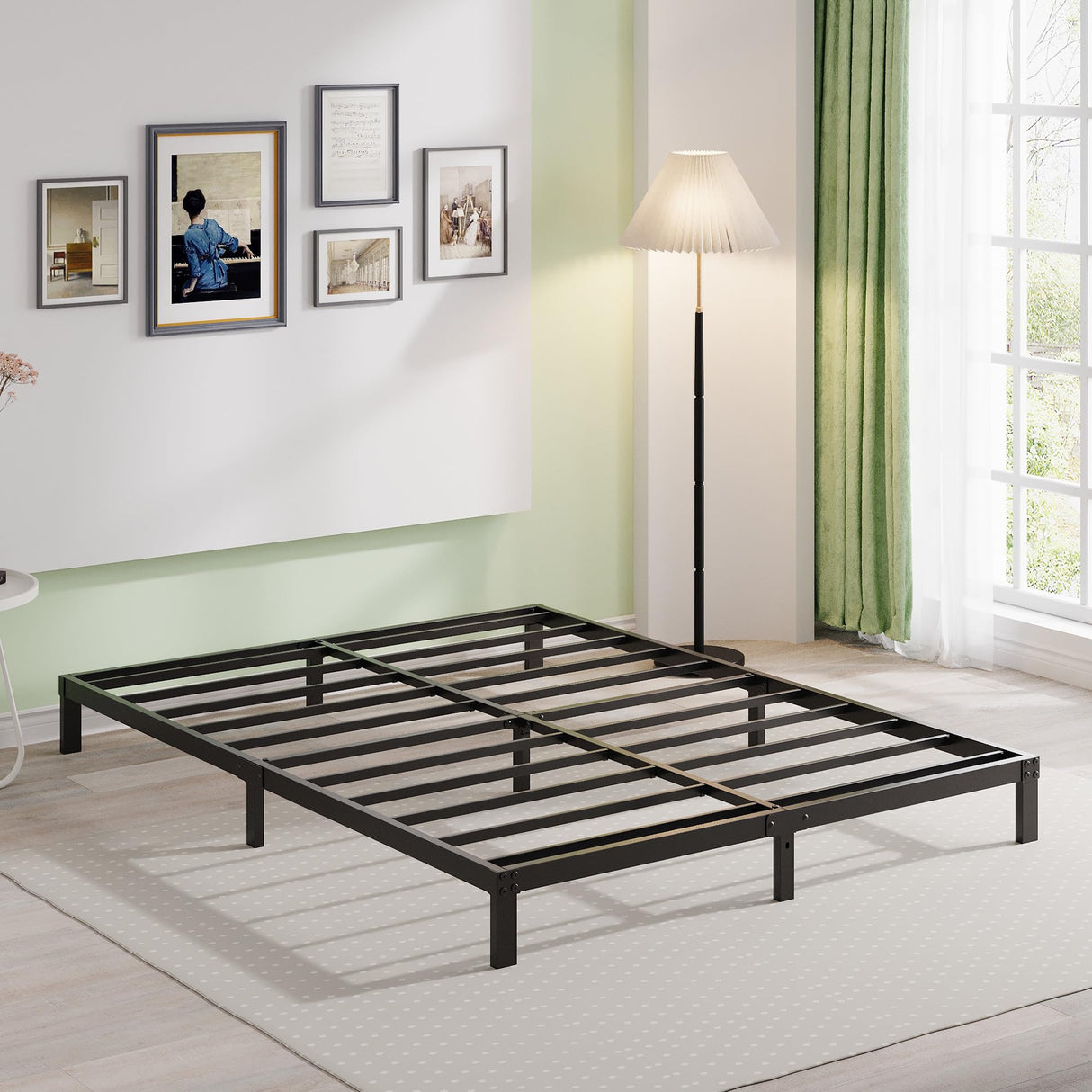 EMODA 6 Inch Heavy Duty Metal King Bed Frame - No Box Spring Required, Noise-Free Design, Easy Assembly EMODA