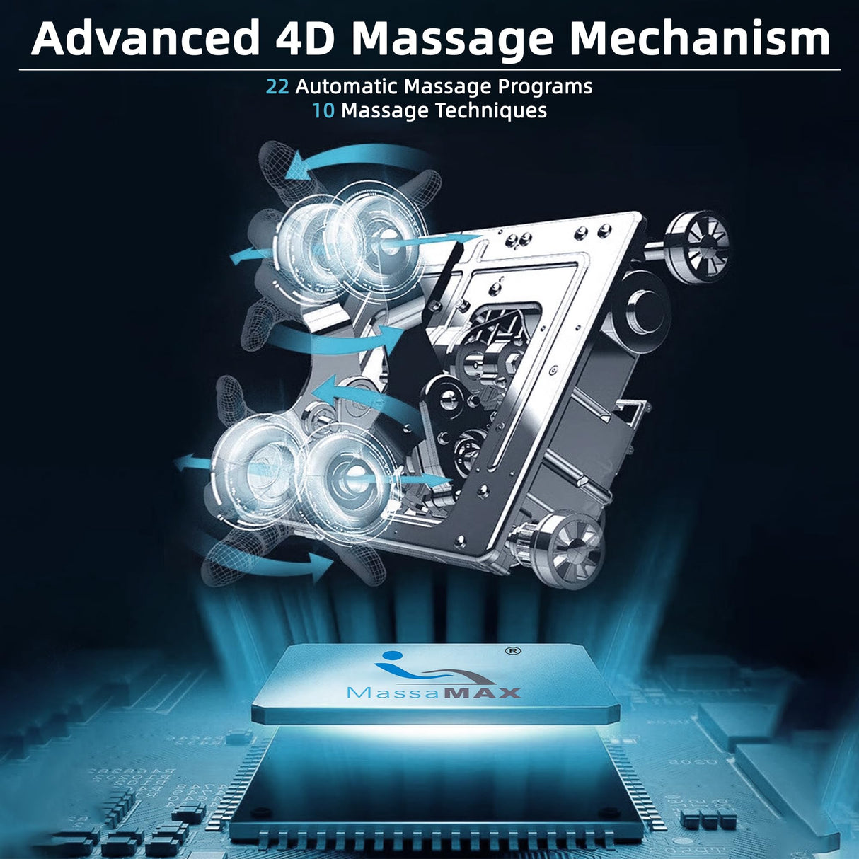 MassaMAX A580 2026 4D Massage Chair for Big & Tall People Full Body Massage Up to 6'10" & 500 lbs, Yoga Stretch, AI Voice Control, 22 Modes, 59" SL Track, Auto Footrest Extension, and Heating (Brown) MassaMAX