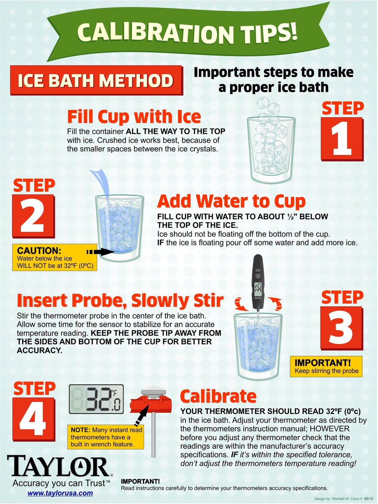 Taylor Instant Read Analog Meat Food Grill BBQ Cooking Kitchen Thermometer with Red Pocket Sleeve for Calibration, 1 inch dial, Stainless Steel Taylor