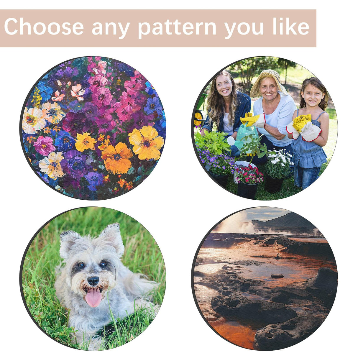 50 PCS Sublimation Coasters Blanks Bulk, 4x4 Inch Round Blank Cup Mat Rubber for Sublimation Transfer Heat Press Printing DIY Crafts ORJ