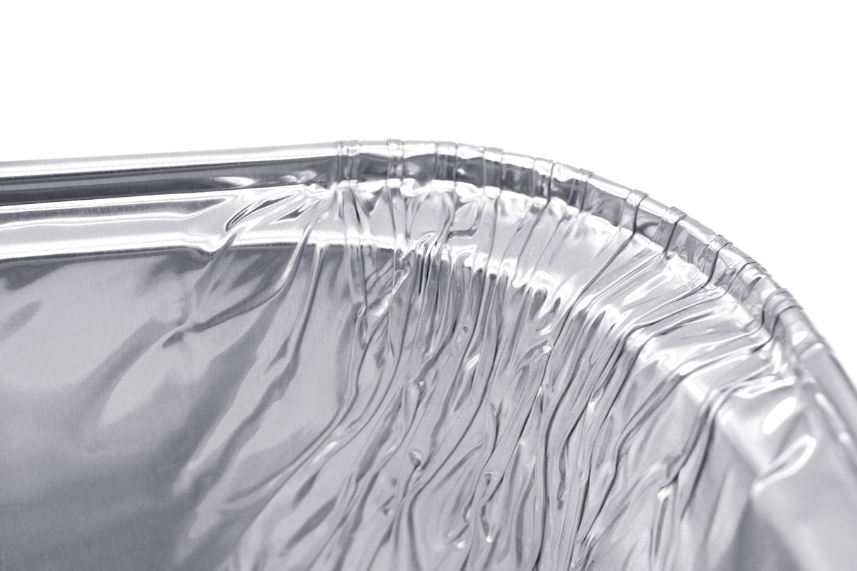 (100 Pack) Premium 2-LB Bread Loaf Baking Pans - 8.5" x 4.5" x 2.5" l Heavy Duty l Disposable Aluminum Foil Tins for Cakes Meatloaf Lasagna Fig & Leaf