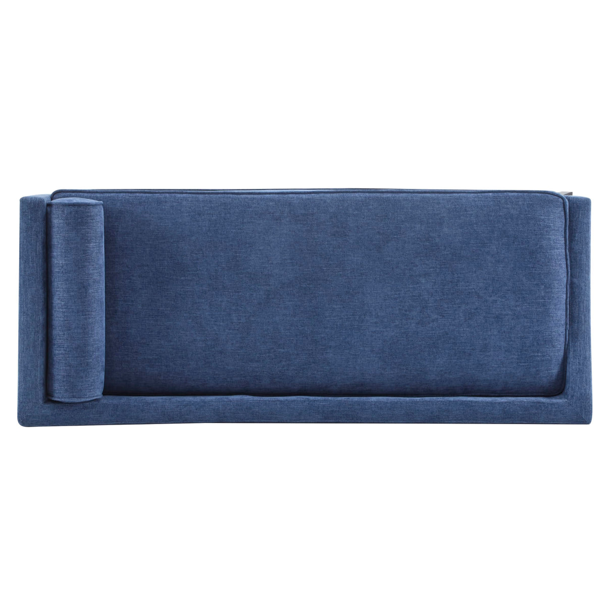 Christopher Knight Home Cagle Upholstered Loveseat Sofa with Splayed Legs, Birch Wood Frame Lounge Chair, Living Room Chaise Lounge Chair Indoor, Soft Lounge Sofa with Rolled Accent Pillow, Navy Blue Christopher Knight Home