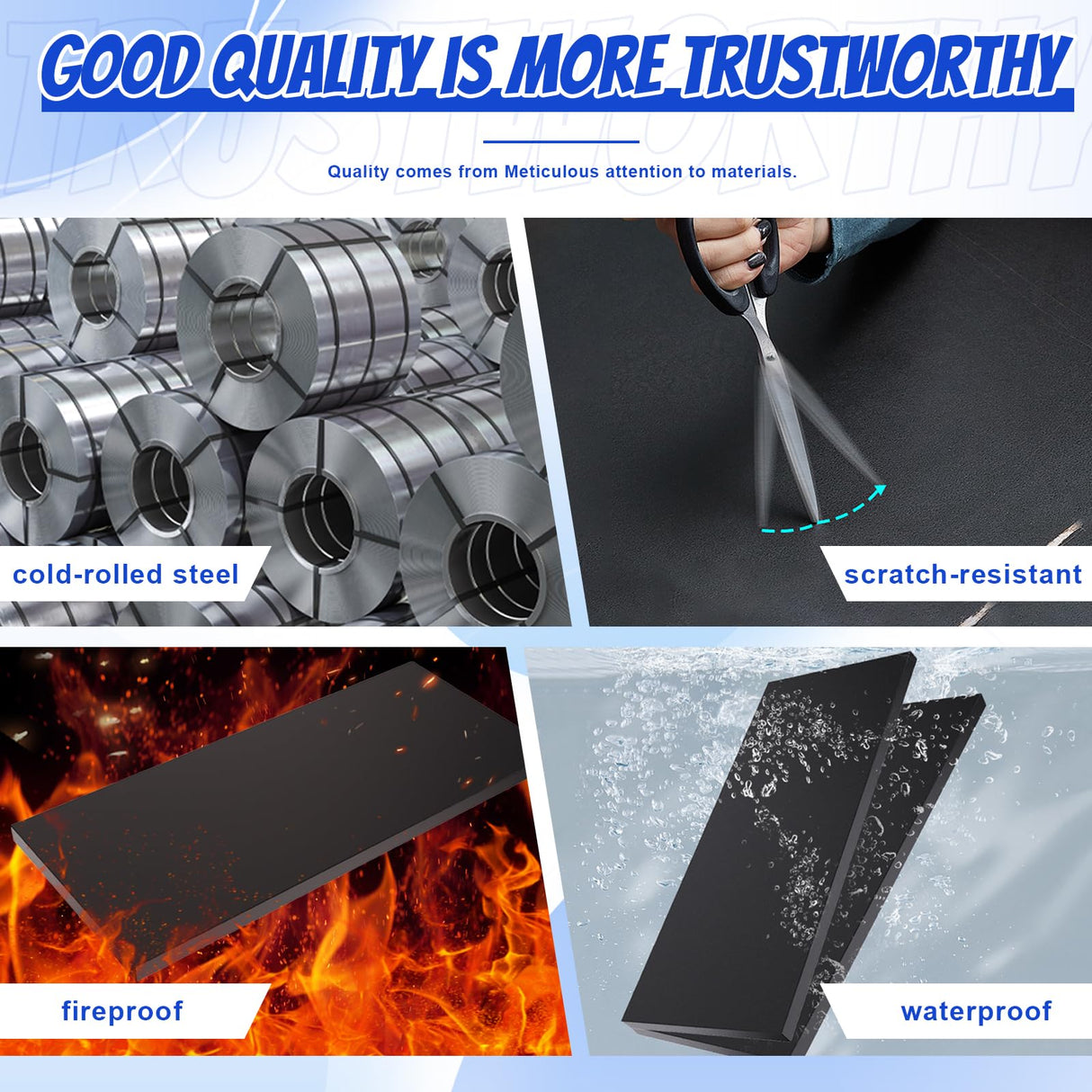 EWZXDB 59''W Garage Shelving,5T Storage Shelves Metal Shelving,3000lb Heavy Duty Shelving Units and Storage with Adjustable Shelves 72''H*59''W*19.7''D EWZXDB