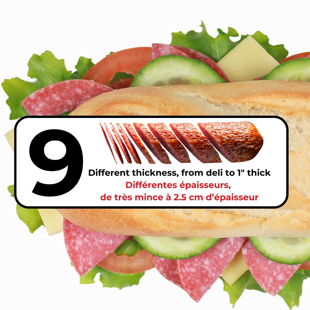 Starfrit Deli Slicer, 11" x 11.8" x 7.9", Green Starfrit