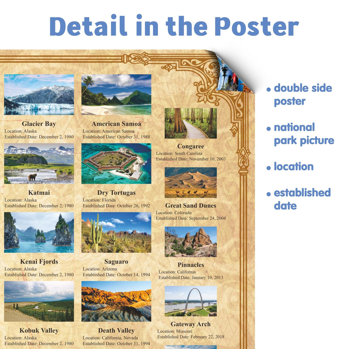 National Parks Puzzle for Adults 1000 Pieces, Landscape Nature Puzzle as National Parks Wall Decor, American Scenery Mountain Jigsaw Puzzle Including Yellowstone, Yosemite, Zion PPuzzling
