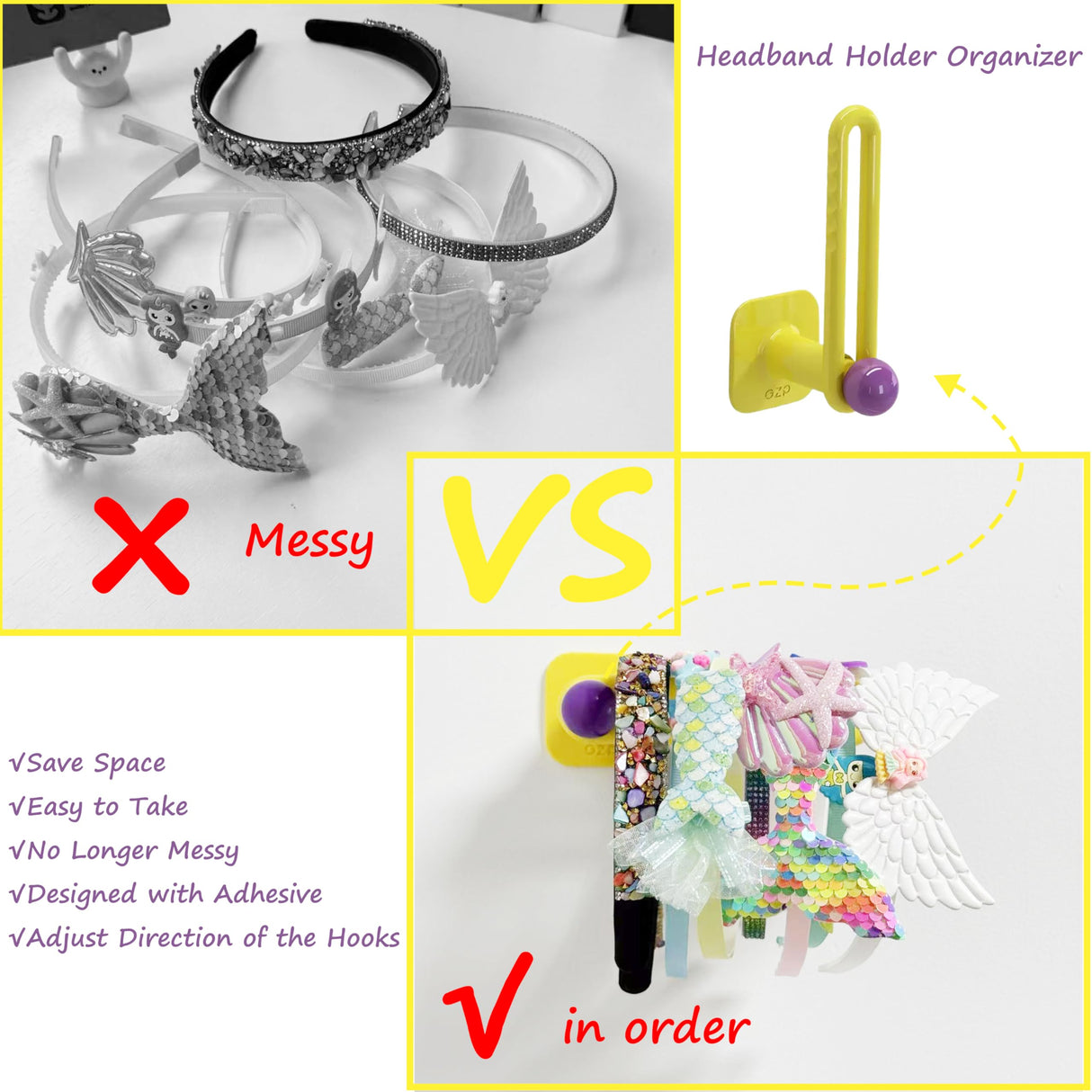 GO2HEJING Headband Making Kit for Girls - Make Your Own Fashion Headbands, Hair Accessories for Girls, DIY Arts and Crafts Gifts for Ages 6-9 Years Old GO2HEJING