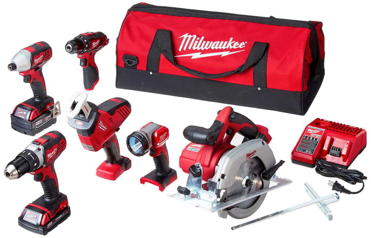 Milwaukee 2695-25CX M18 18-Volt Lithium-Ion Cordless Combo Tool Kit (5-Tool) Milwaukee