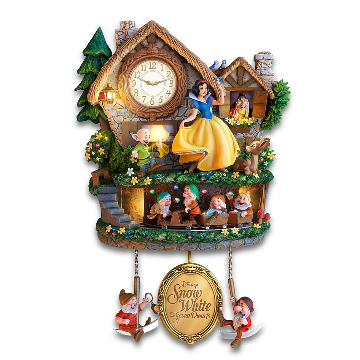 The Bradford Exchange Disney Snow White Hidden Treasure Illuminated Cuckoo Clock The Bradford Exchange