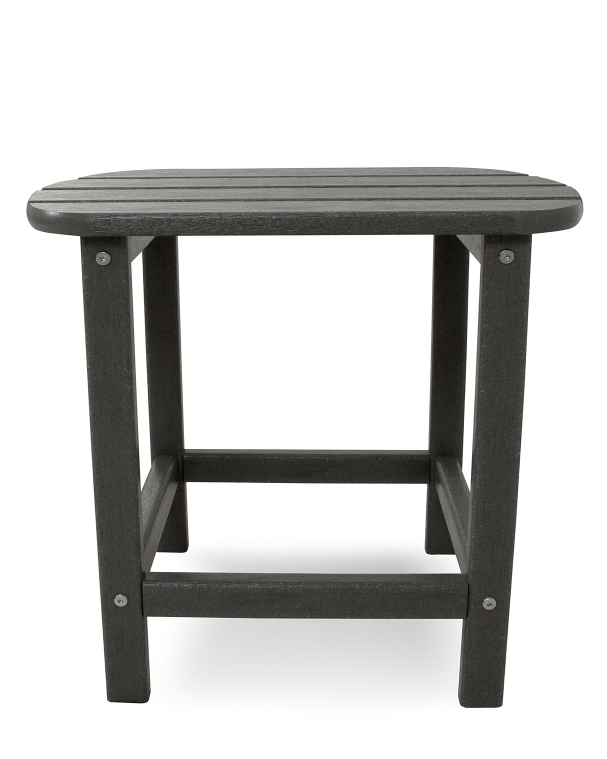 POLYWOOD SBT18GY South Beach 18" Outdoor Side Table, Slate Grey Polywood