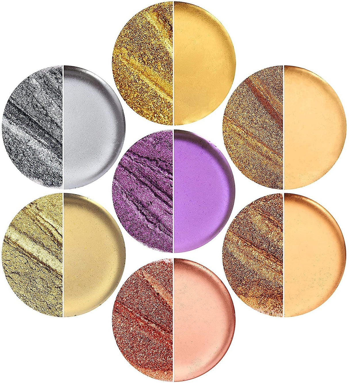 TECHAROOZ Metallic Pigment Powder, 7x20ml Fine Metal Dye for Epoxy Resin, UV Resin, Countertops, Soap Making, Slime, Candles DIY Acrylic Paints & Other Craft TECHAROOZ
