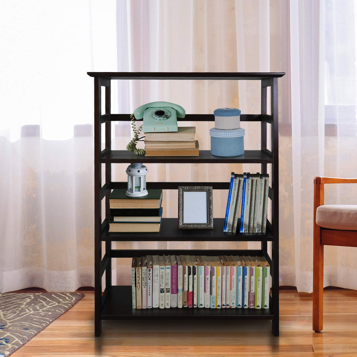Casual Home Soho Manhattan 4-Shelf Bookcase 26 Wide - Espresso, 304-44 Casual Home