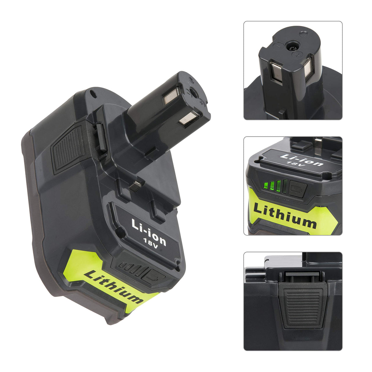 18V Battery and Charger Combo for Ryobi 18 Volt Cordless Tools Battery and P118B Charger, Cell9102 18V Battery Capacity Output 5.0Ah CELL9102