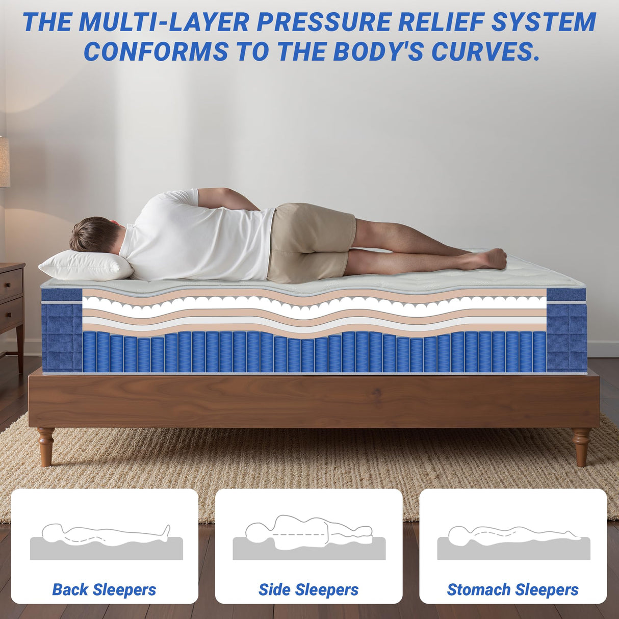 Twin Mattress 12 Inch, Twin Memory Foam Mattresses, Hybrid Matress, Pocket Coil Innerspring, Breathable Fabric, Strong Edge Support - Medium Firm for Pressure Relief and Motion Isolation inight