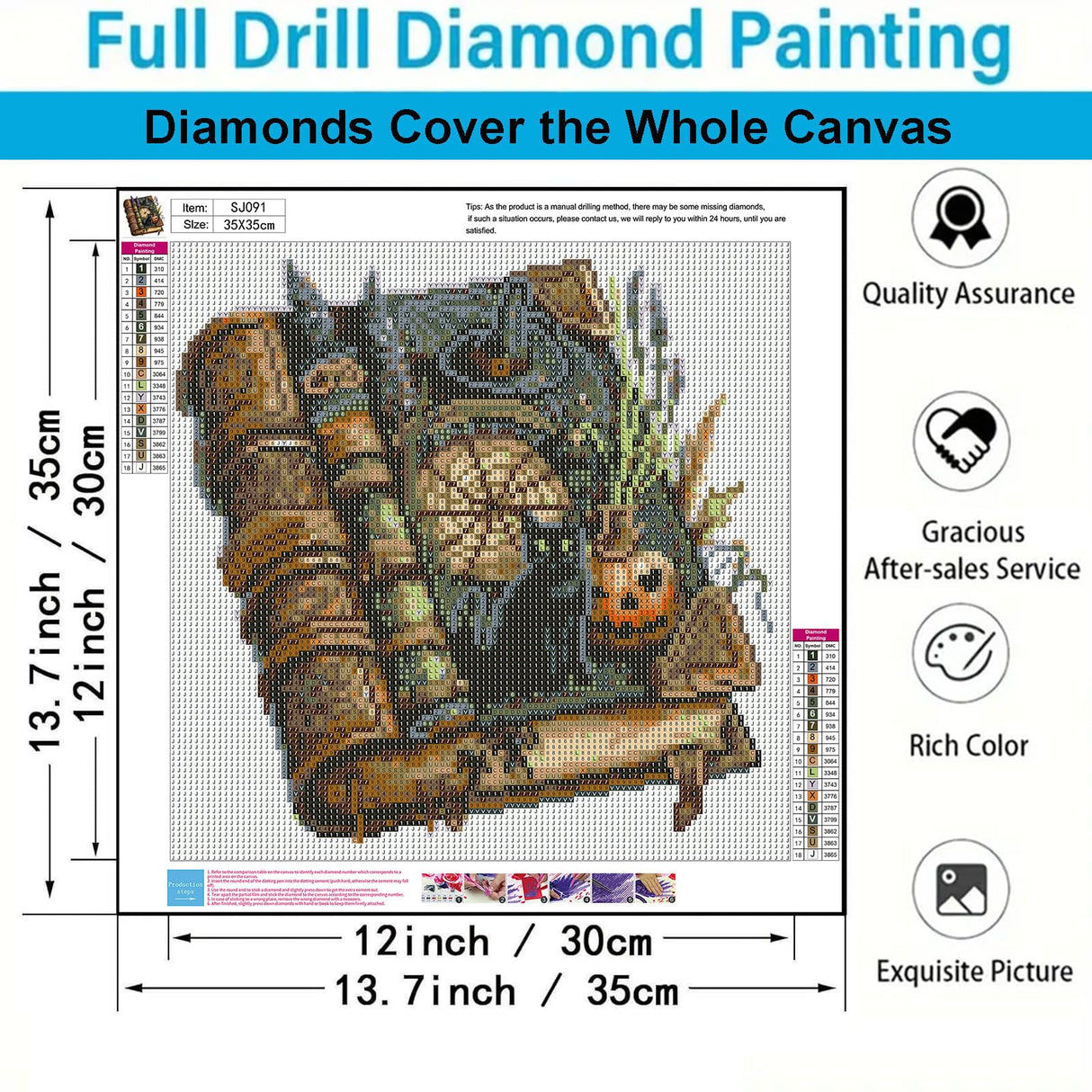 Witch’s Spell Book Diamond Art Kits for Adults-Mystical Halloween 5D Diamond Painting Kits for Beginners Pumpkin,DIY Full Round Drill Gem Art Paint by Diamonds Black Cat,Home Wall Decor 13.7X13.7inch SJDIYSTORE