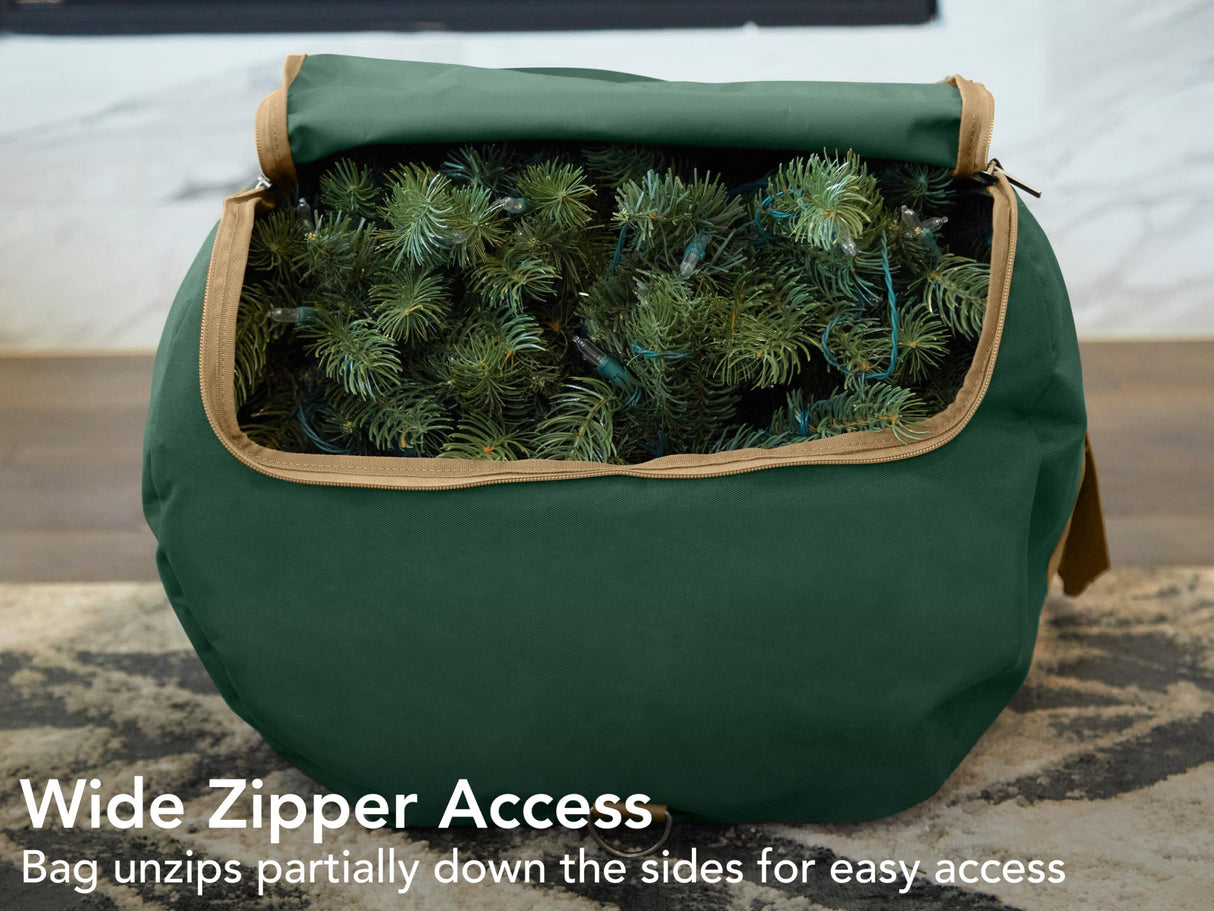 Covermates Keepsakes Garland Duffle Bag - Durable Polyester, Reinforced Handles, Fits up to 25 Foot Garland Depending on Thickness - Holiday Storage, Green Covermates