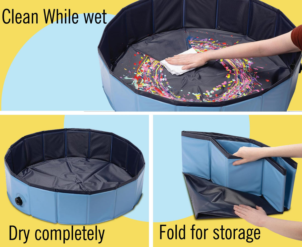 GEOCCI Acrylic Paint Pouring Splash Guard,Fluid Art tools for DIY Paint Pouring Arts and Crafts Projects GEOCCI