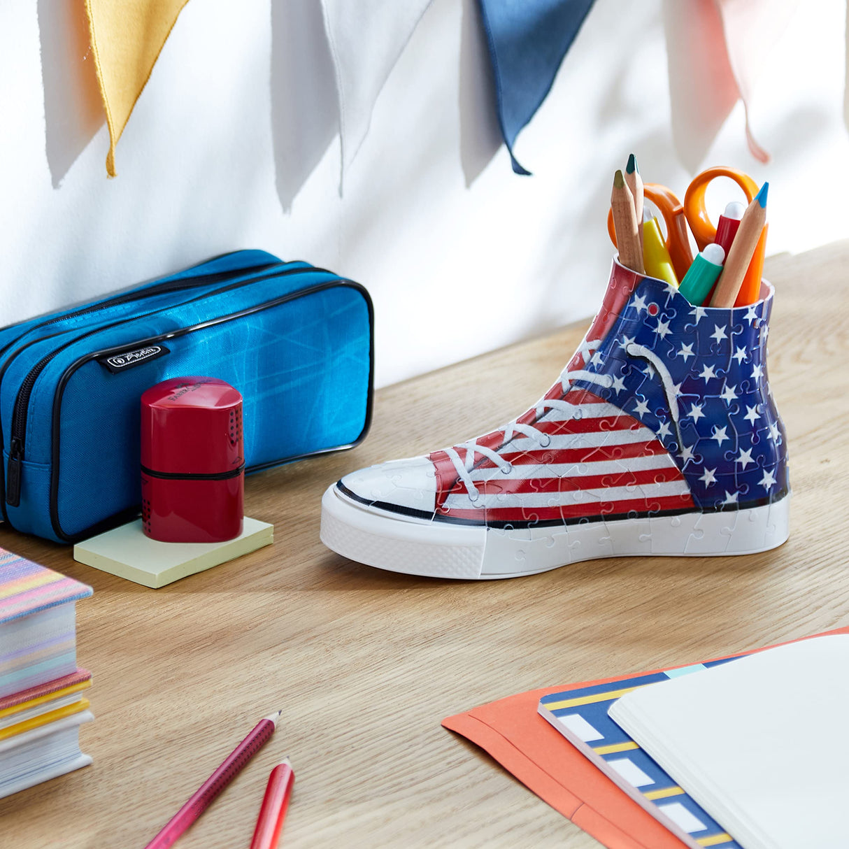 Ravensburger Sneaker American Style - 112 Piece 3D Jigsaw Puzzle | Precision Fit for Kids and Adults | Easy Click Technology | Durable Display Piece | Over 130 Years of Quality Ravensburger