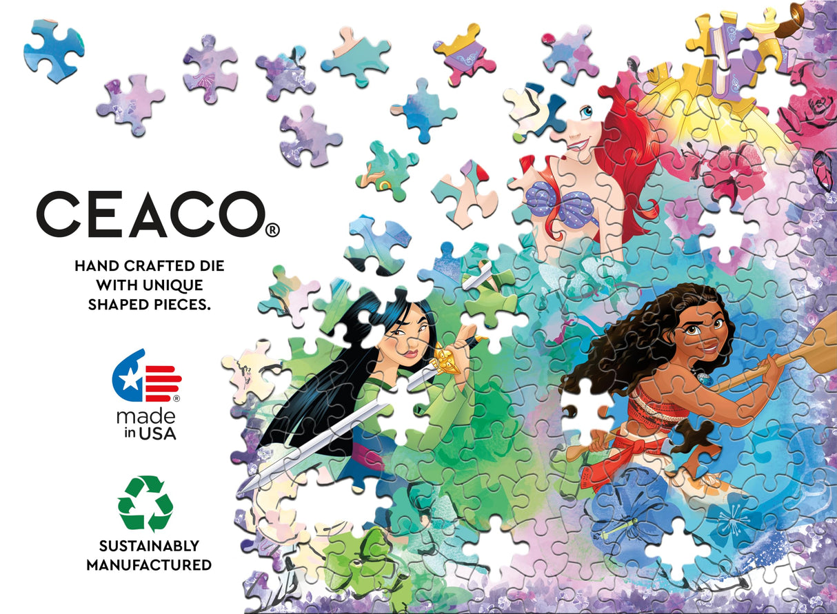 Ceaco - Disney - Purple Princess Collage - 300 Oversized Piece Jigsaw Puzzle Ceaco