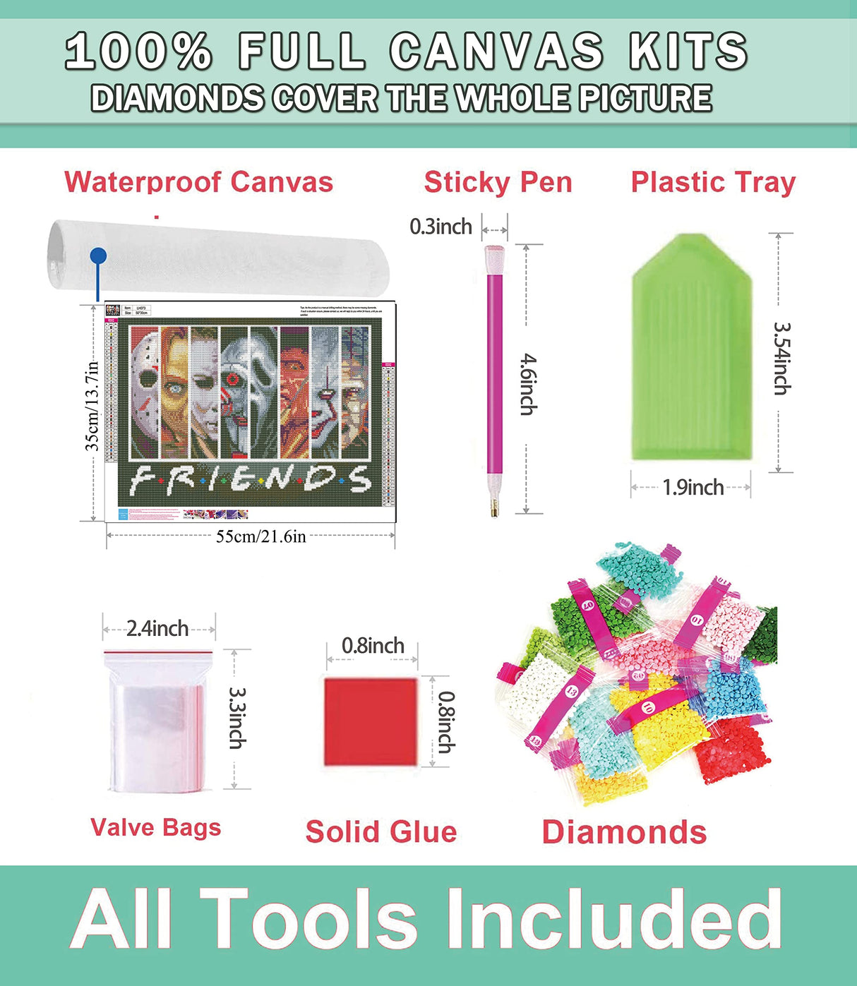 Halloween Diamond Painting Kits for Adults - 5D Diamond Art Kits for Adults Kids Beginner, DIY Full Drill Diamond Dots Paintings with Diamonds Gem Art and Crafts for Home Wall Decor - 13.8X21.7inch CAMOYAI