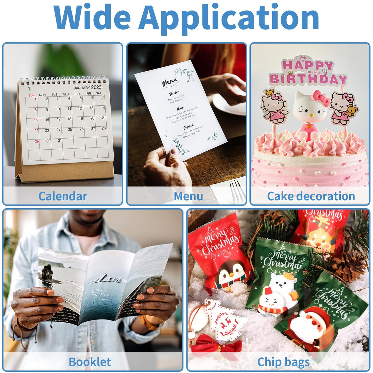 Reastar Glossy Photo Paper 8.5 x 11, 36 Sheets Inkjet Photo Printer Paper, Instant Dry Picture Paper for DIY Chip Bag, Flyers, Cards, Calendars and Brochures(180gsm/48lb) Reastar