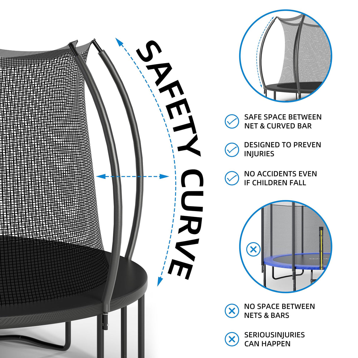 ALTLER Trampoline 14FT Enclosure Net Outdoor Jump for Kids and Adults Round ASTM Approved Heavy-Duty Bounce Mat with Enhanced Weight Capacity ALTLER