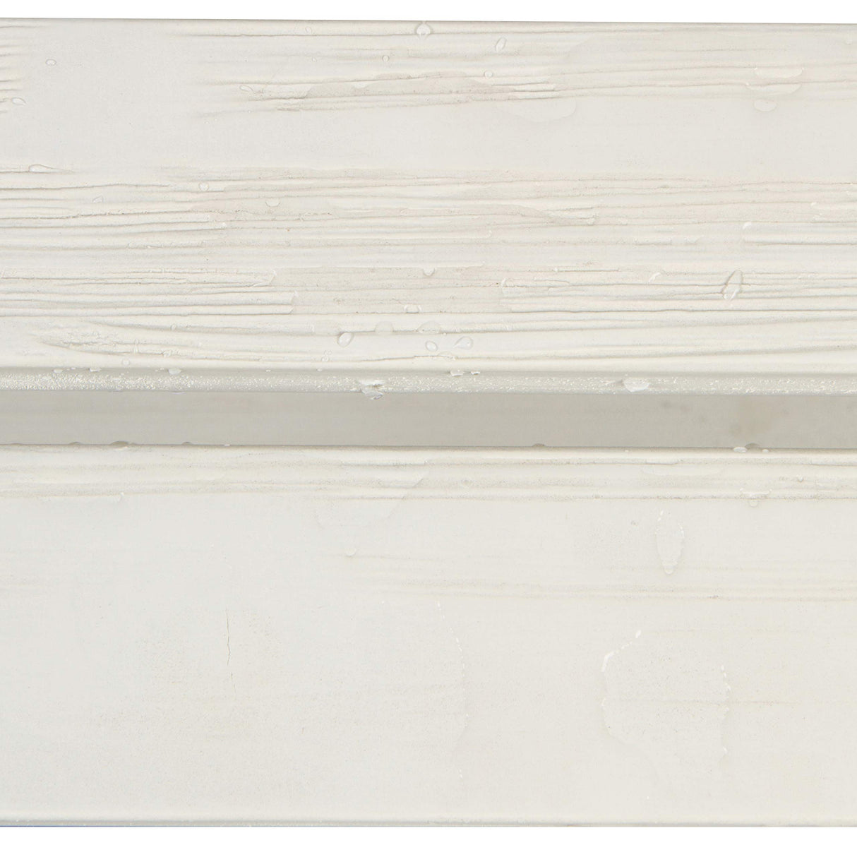 Shine Company Outdoor Wooden Backless Patio Garden Bench, 4 Ft, Eggshell White Shine Company