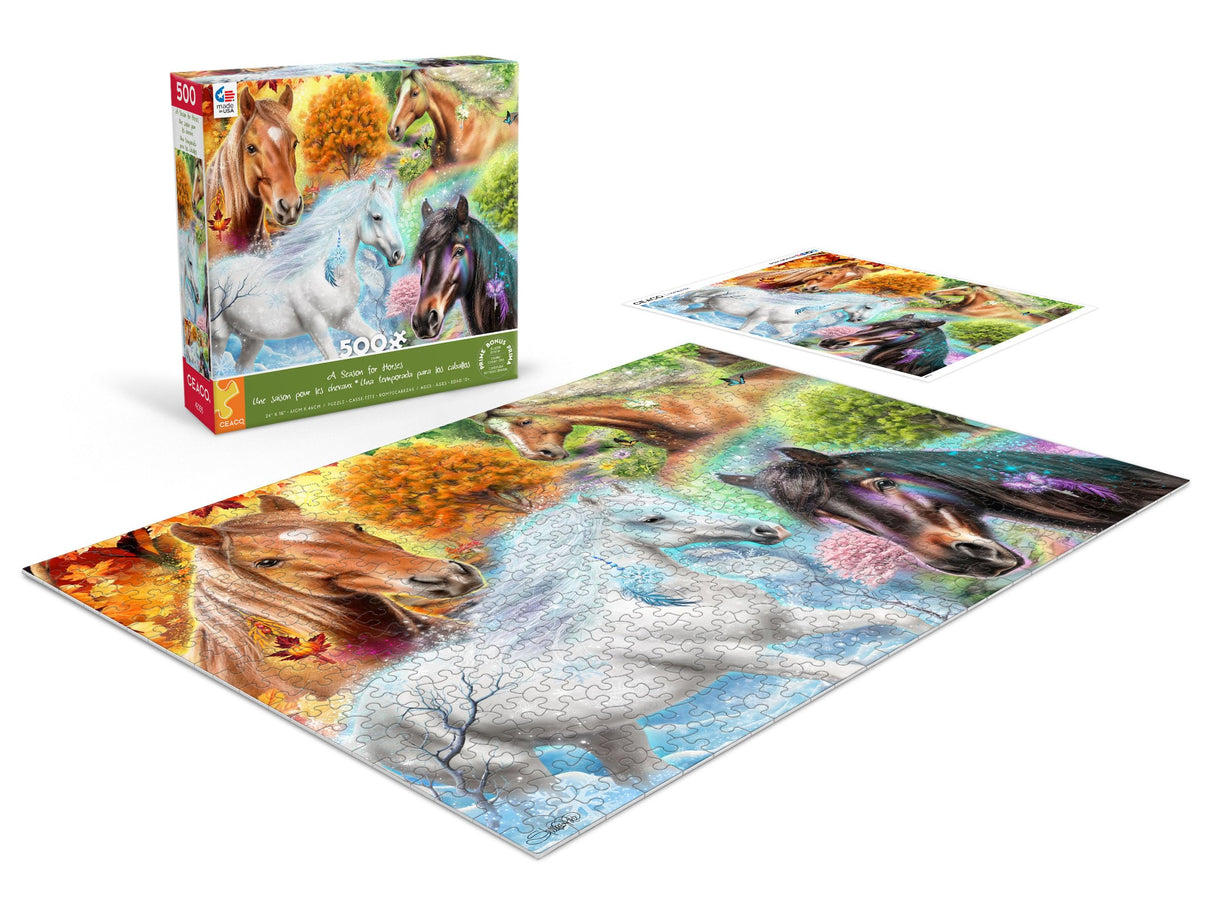 Ceaco - A Season for Horses - 500 Piece Jigsaw Puzzle Ceaco