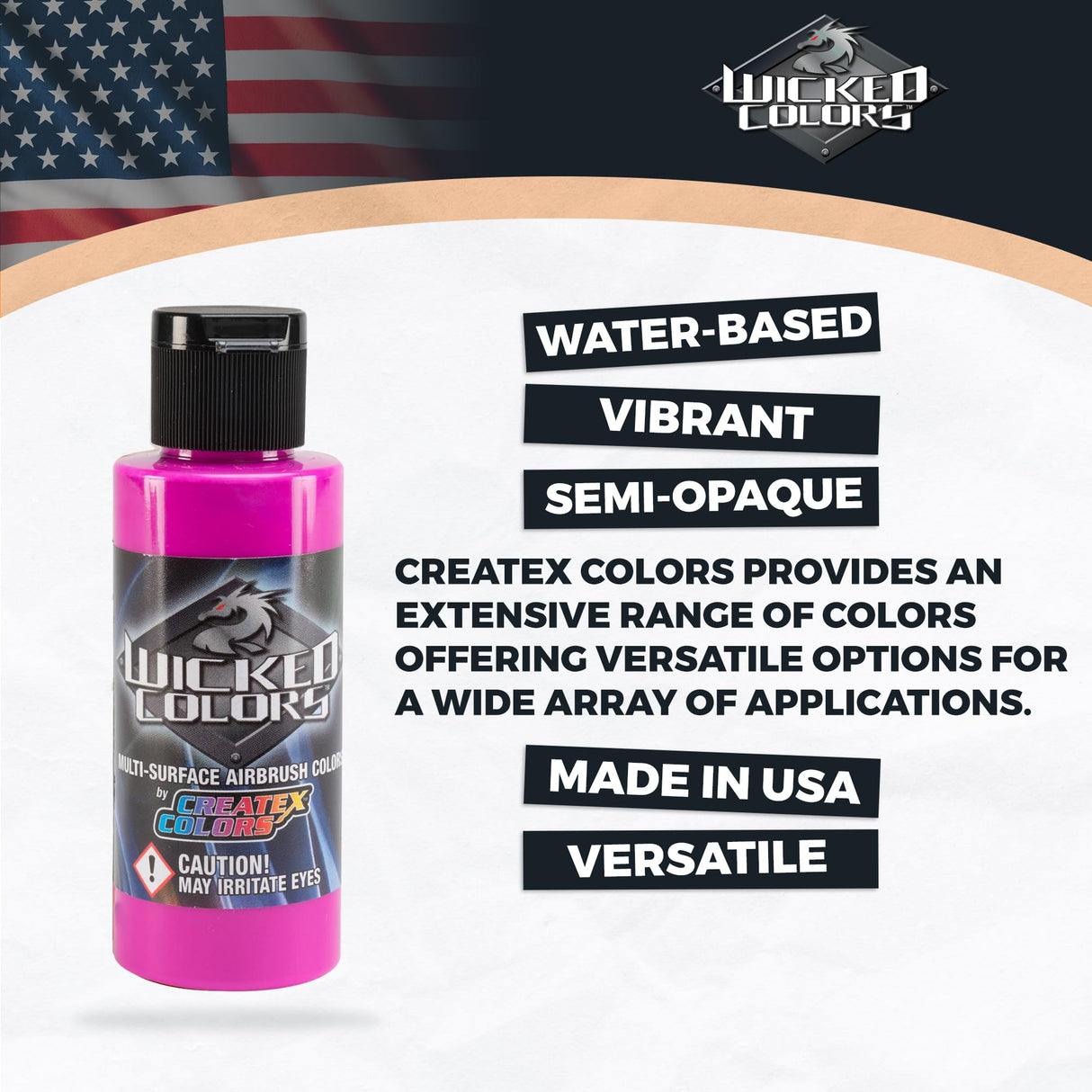 Createx Wicked Color Airbrush Paint: 6-Color Set, Fluorescent Createx