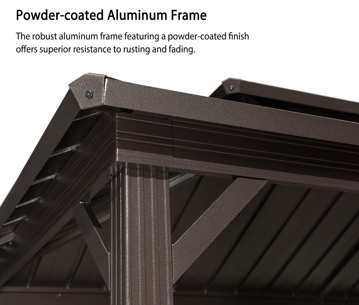 PURPLE LEAF 6' X 9' Hardtop Grill Gazebo for Patio Permanent Metal Roof with 2 Side Shelves Deck Yard Tent Aluminum Garden Outside Sun Shade Outdoor BBQ Canopy PURPLE LEAF