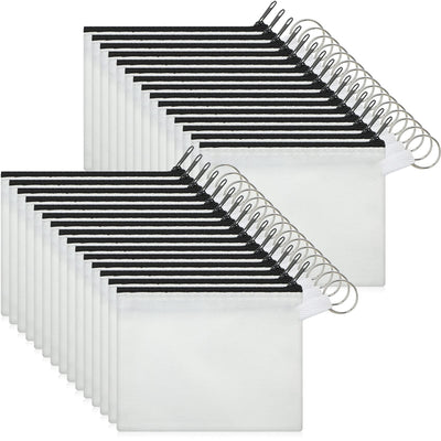 30 Pieces Sublimation Coin Purse Canvas Makeup Bag Blank Cosmetic Pouch with Zipper DIY Craft Bag Canvas Pencil Pouch Travel Cosmetic Bag Cosmetic Organizer Bag Toiletry Pouch for Travel, Black,