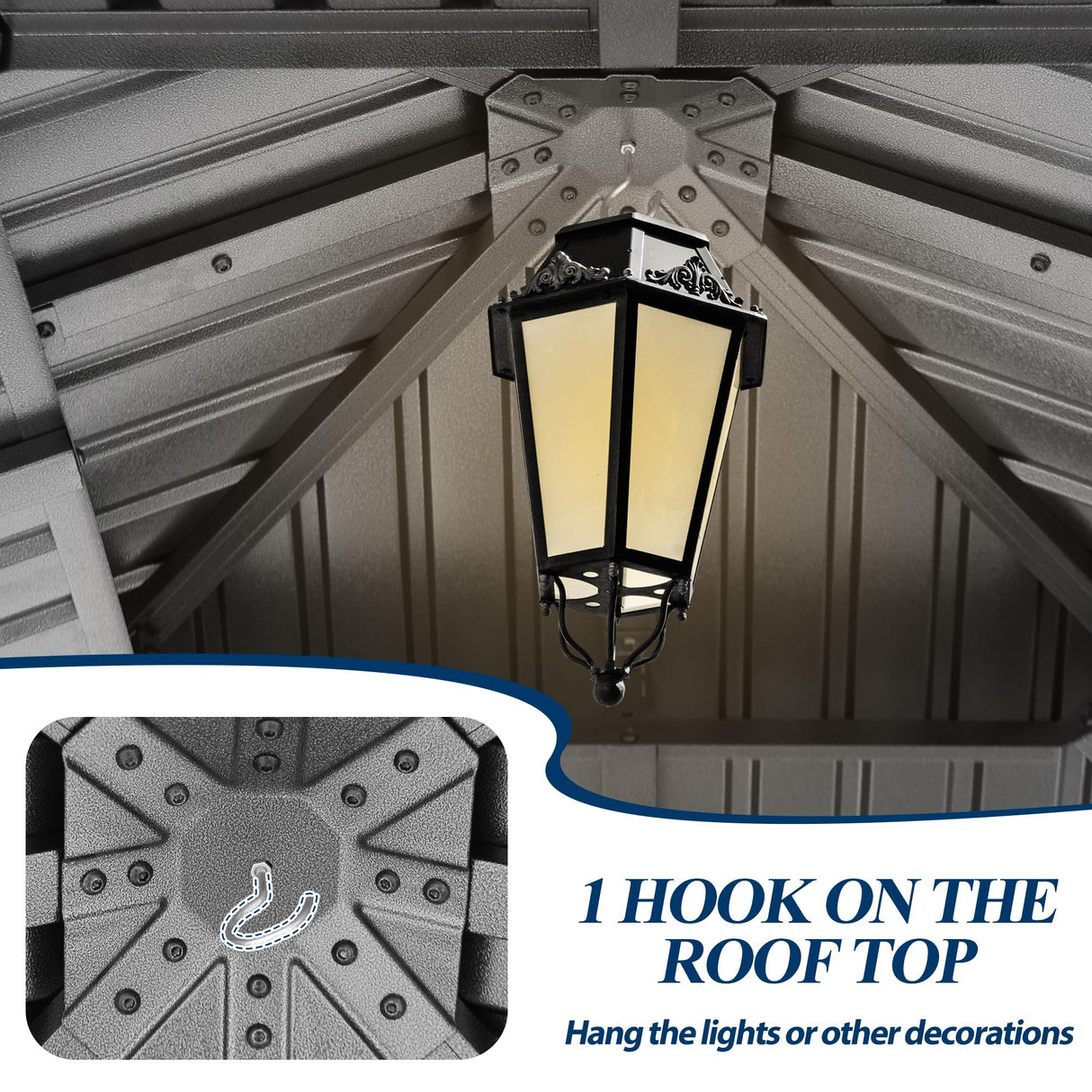 COVERONICS 10' x 10' Outdoor Galvanized Hardtop Gazebo - Aluminum Heavy-Duty Double Roof Vented Gazebo with Breathable Netting & Privacy Curtains for Patio, Porch, Garden, Lawn COVERONICS