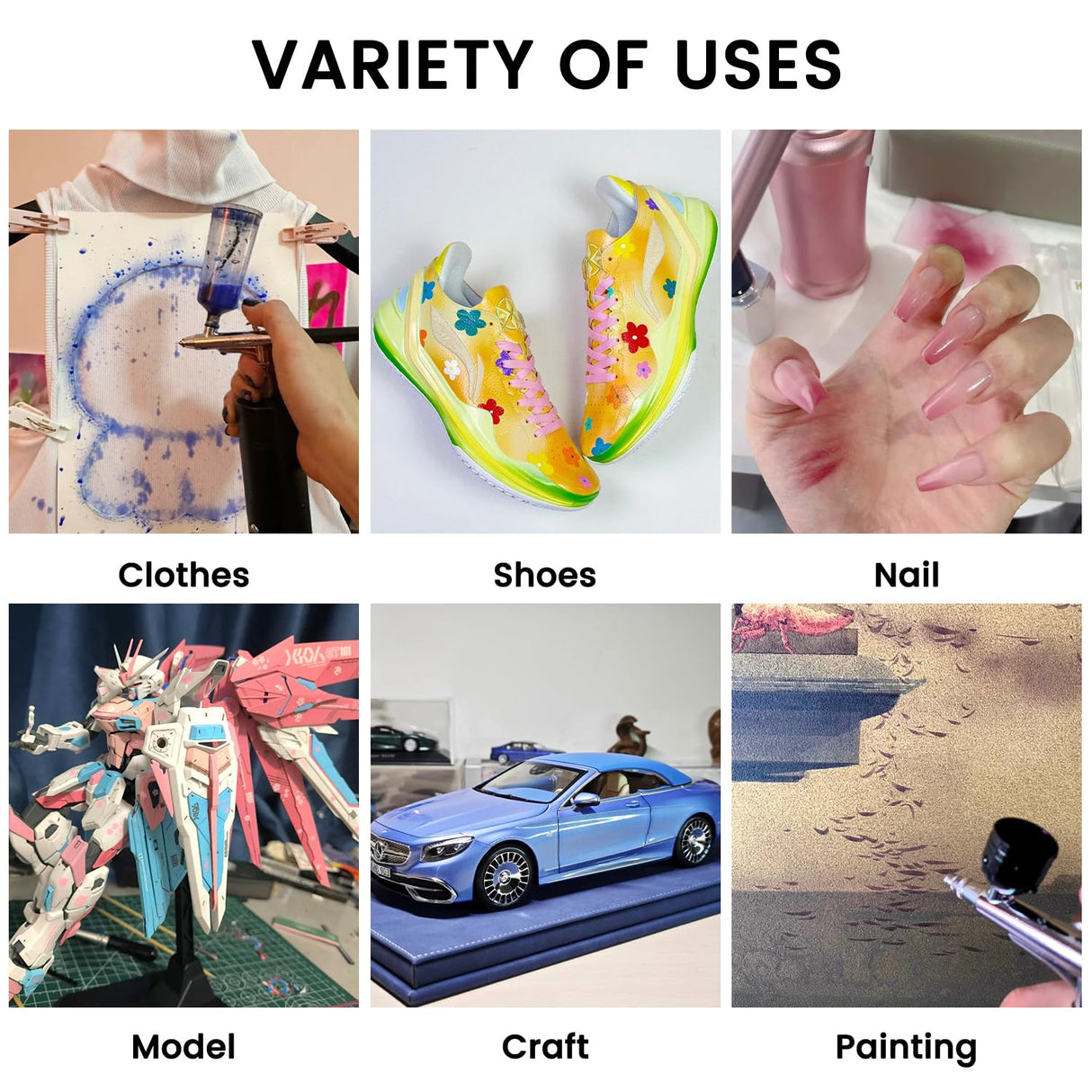 Airbrush Paint, ARTME 42 Colors with 3 Thinner, Ready to Spray, Opaque & Water Based Acrylic Airbrush Paint Set Including Metallic & Neon Colors, Premium Air brush Paints for Metal, Models, Plastic, Canvas, and Wood ARTME