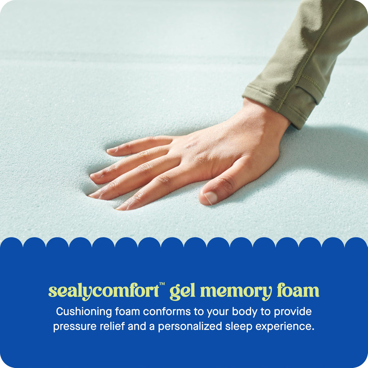 Sealy Dreamlife 3” Gel Memory Foam Queen Mattress Topper with 1” Quilted Cooling Cover, SealyComfort Gel Foam, SealyCool Poly Blend Cover SEALY