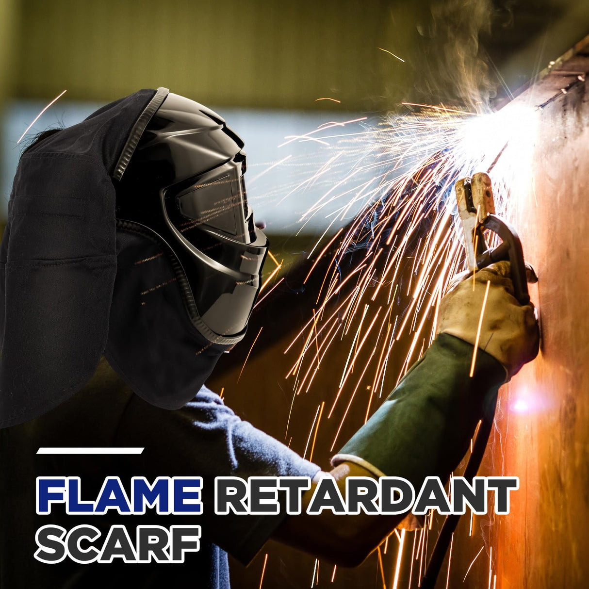 Jecery 2 Pcs Welding Helmet Cover and Helmet Bib Set, Welding Accessories with Press Fit Seal for Neck Protection, Fits Most(Black) Jecery