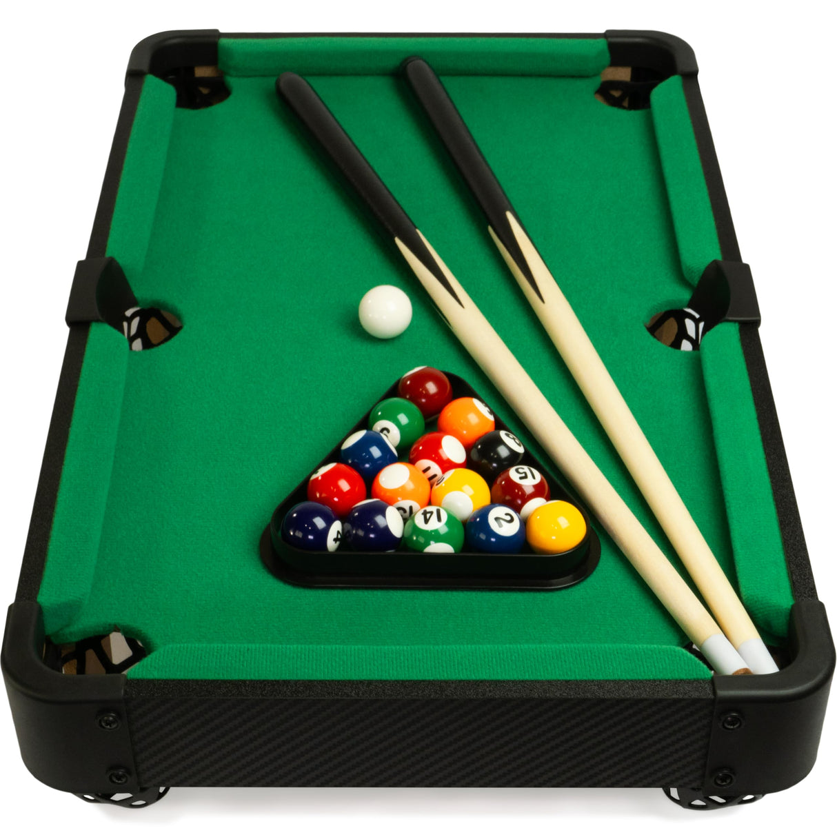 Mini Pool Table for Kids and Adults – 20-Inch Small Pool Table, Mini Billiards Table for Family Game Nights - Simple Assembly Required Queensell