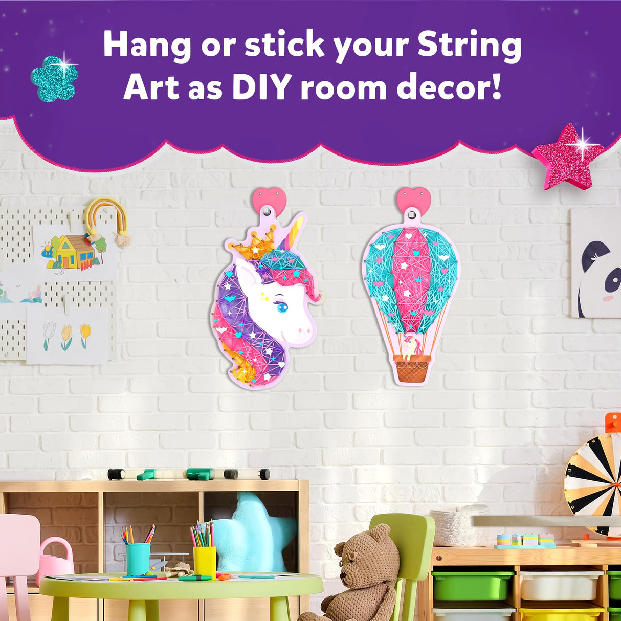 Skillmatics String Art Activity - Unicorn Magic, Mess-Free Art for Kids, Craft Kits & Supplies, DIY Decor & Creative Activity, Gifts for Girls & Boys Ages 6, 7, 8, 9, 10, 11, 12 Skillmatics