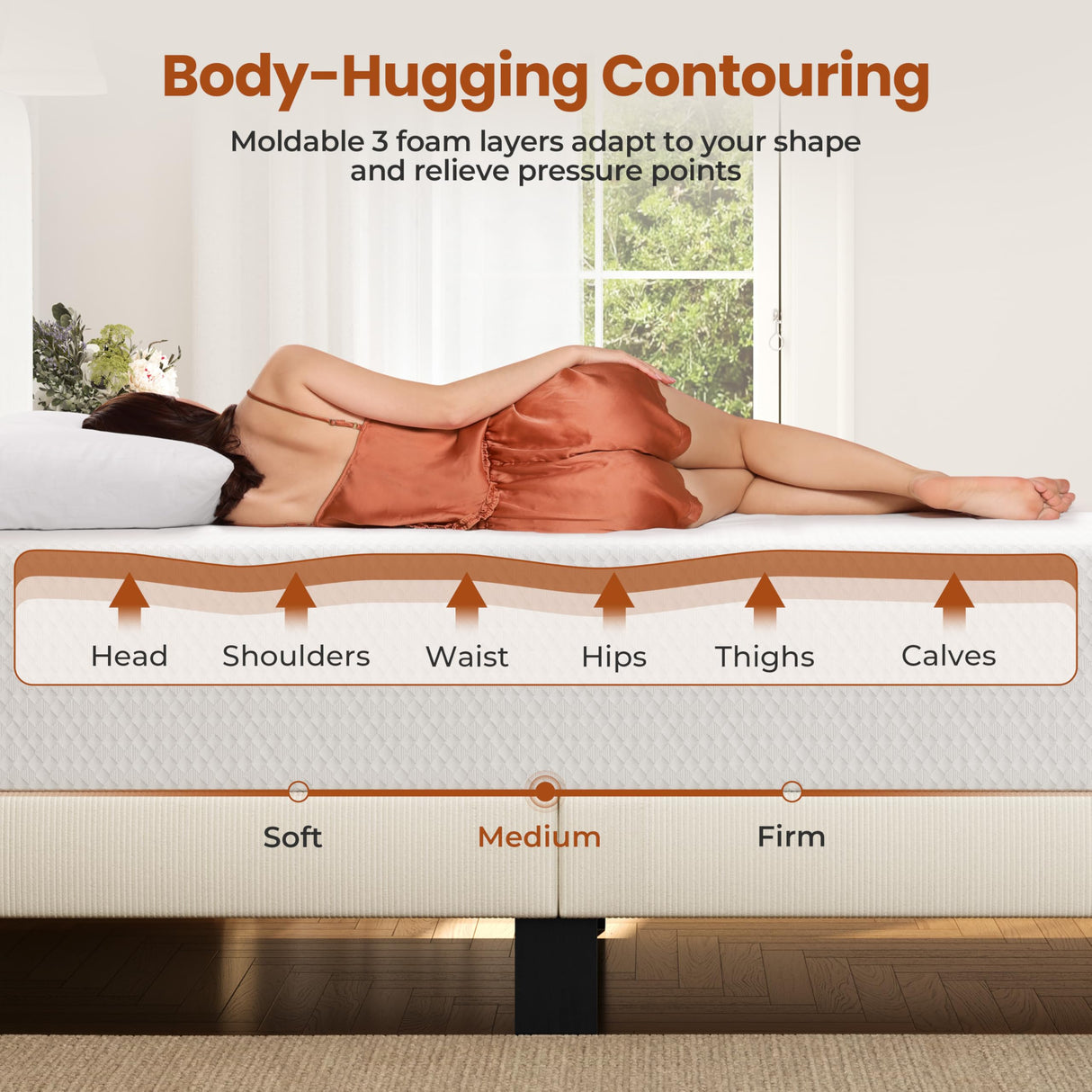 Yaheetech 12 Inch Queen Mattress 3 Foam Layer Cooling Gel Memory Foam Mattresses, Green Tea for Fresher Sleep, Medium Firm, CertiPUR-US Certified, No Fiberglass, Queen Size Mattress in a Box Yaheetech