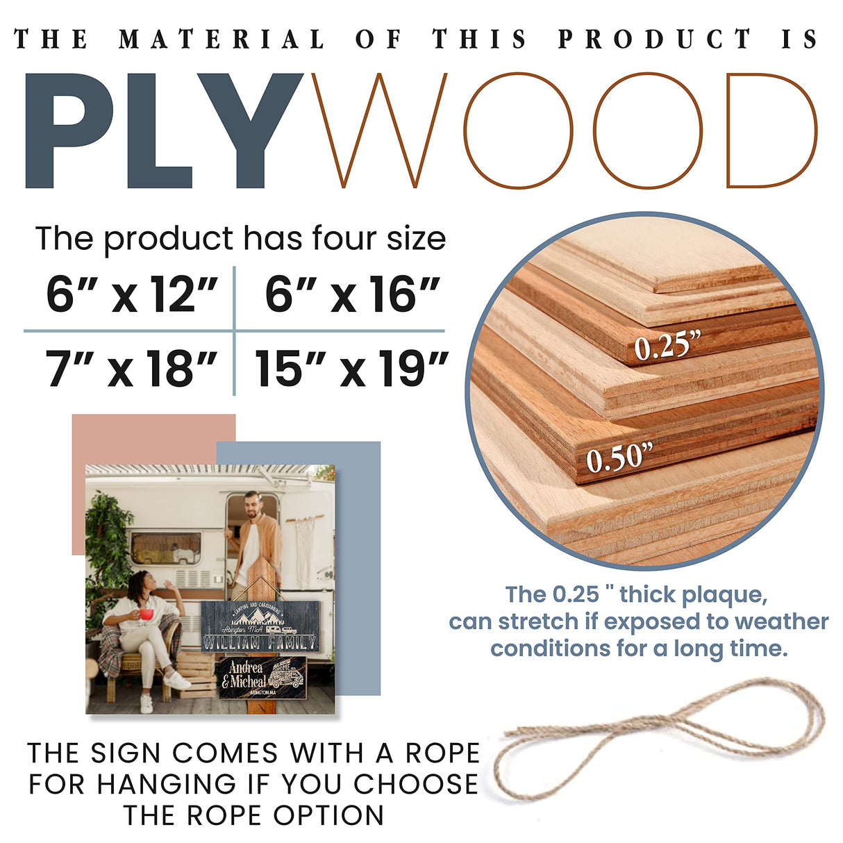 Camping Wood Signs With Name Address, Personalized Camp Wooden Sign Board for Camper Rv Trailer Accessories, Customized Home Wall Decor Farmhouse Plaque, Christmas Gift C1 People People