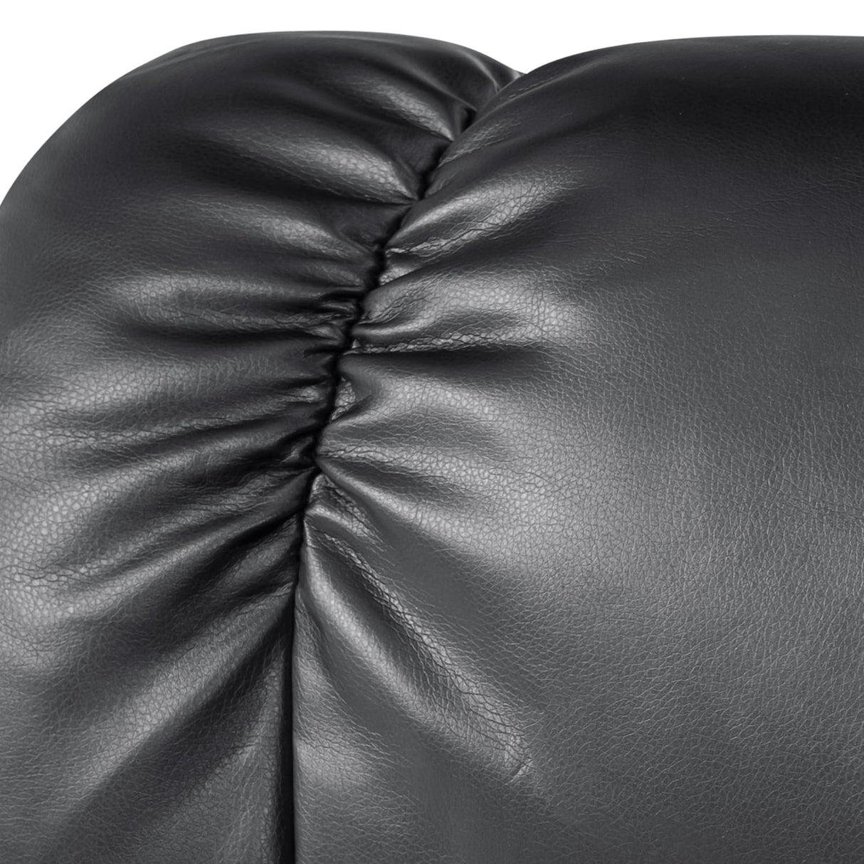 MCombo Manual Swivel Recliner with Ottoman, Reclining Chair with Vibration Massage for Small Spaces, Living Room, Office, Faux Leather 9068 (Black) MCombo