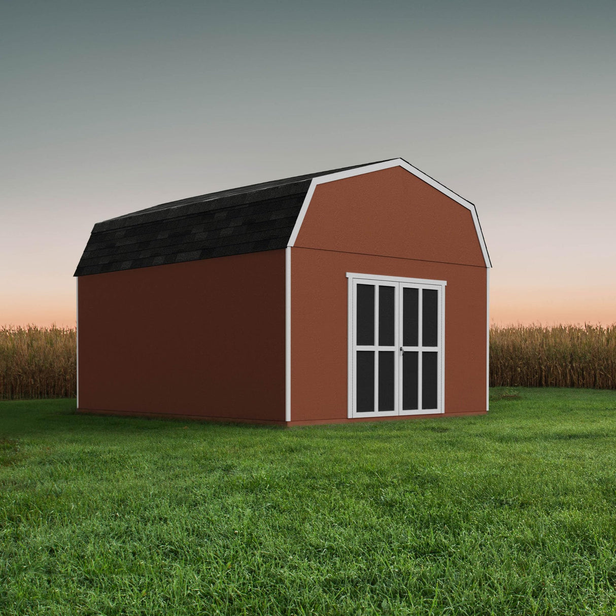 Handy Home Products Hudson 12x16 Do-it-Yourself Wooden Storage Shed Brown Handy Home Products