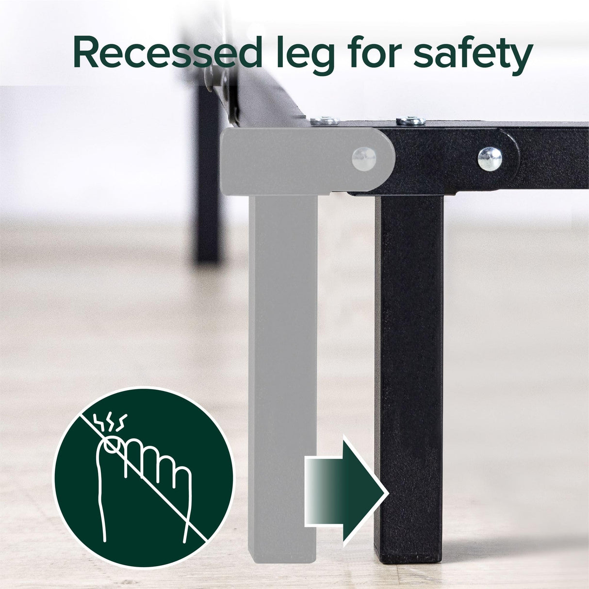 ZINUS Compack Metal 7 Inch Support Bed Frame for Box Spring and Mattress Set, Black, King Zinus