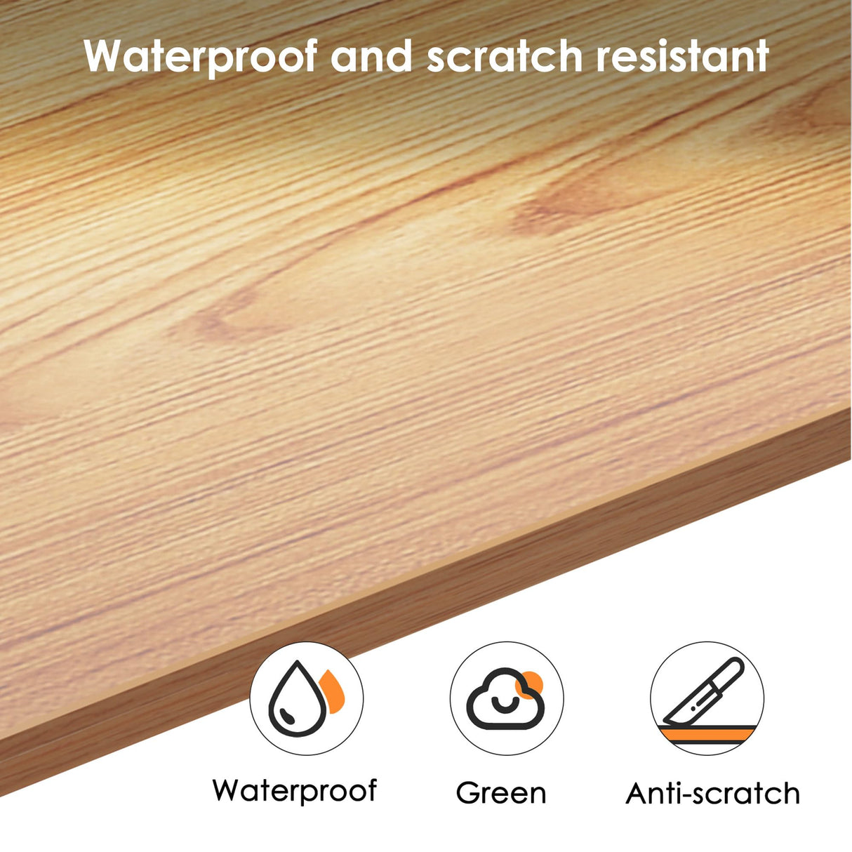 Need Computer Desk, 47 inch Home Office Desk, Modern Simple Style Home Office Gaming Desk, Basic Writing Table for Study Student, Black Metal Frame, Teak Need