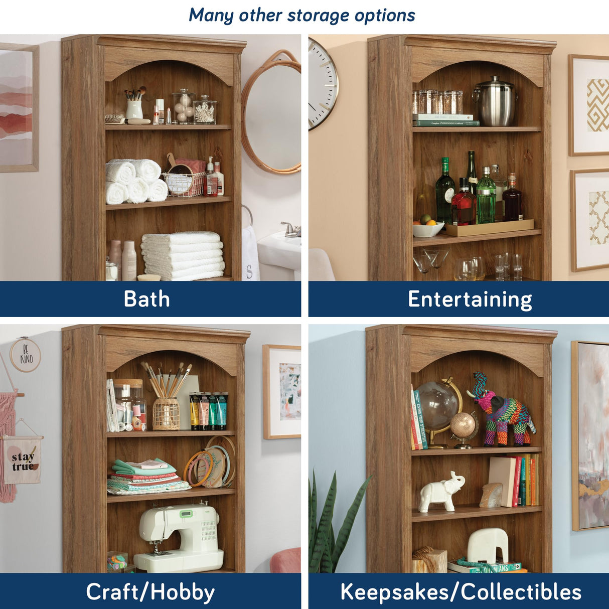 Sauder Miscellaneous Storage Bookcase, Sindoori Mango Finish Sauder