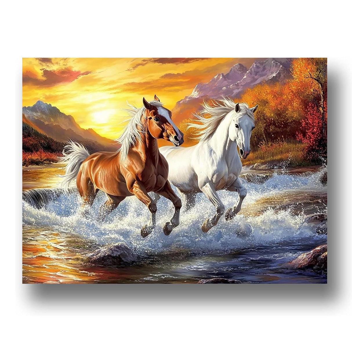 Zariocy Paint by Numbers Kits for Adults - Horse DIY Oil Paintings Canvas Acrylic Paint Set - Animal Paint by Numbers Kit for Beginners and Ideal for Home Decor 16x20 inch Zariocy